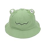 Gabrine Baby Toddler Cute Frog Bucket Hat Summer Beach UPF 50+ Sun Hats Kids Cap, Green