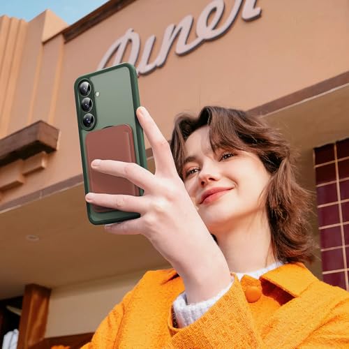 Image of TOCOL Magnetic for Samsung Galaxy S25 Case, Upgraded Full Camera Protection, Compatible with Magsafe, Drop Protection Slime Clear Back Cover for Samsung Galaxy S25 6.2-Inch (Alpine Green)