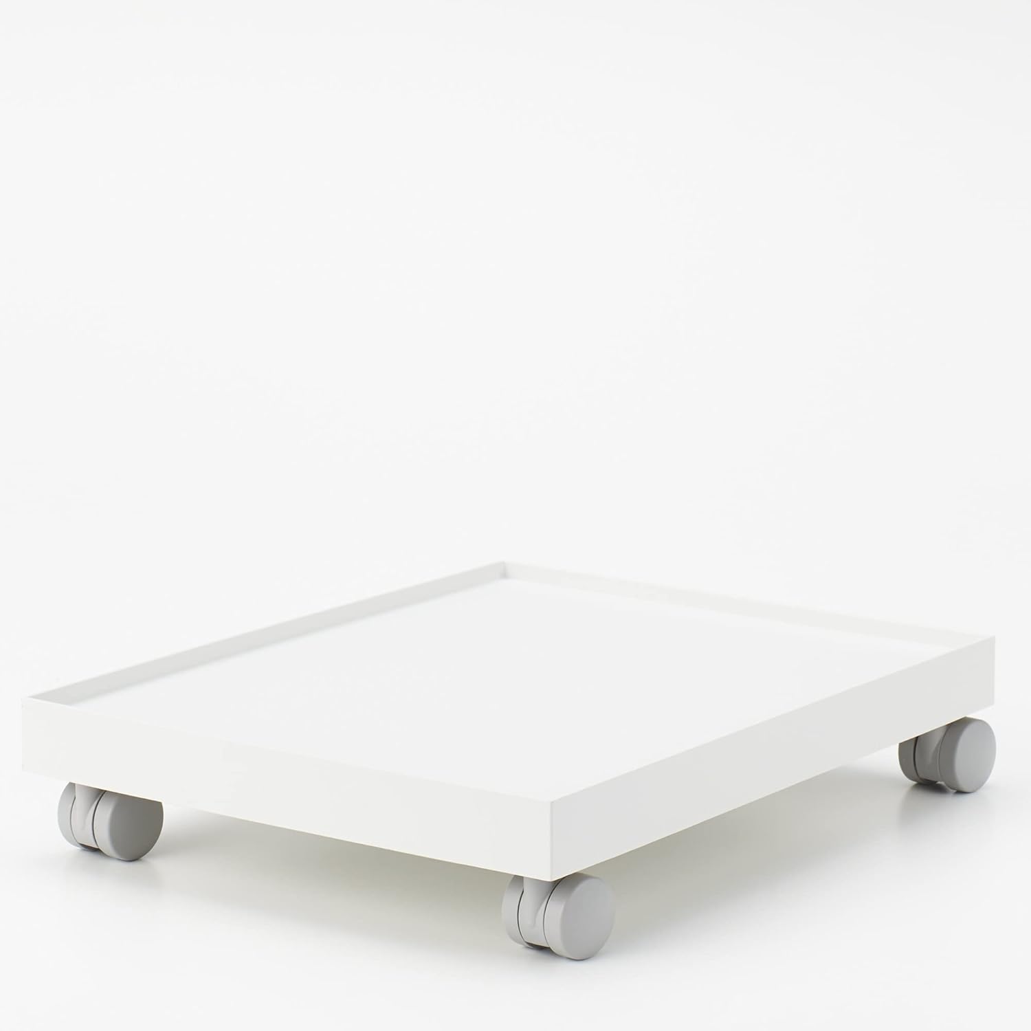 MUJI 44902868 Polypropylene File Box Standard Caster Lid White Gray, 9.8 in Width