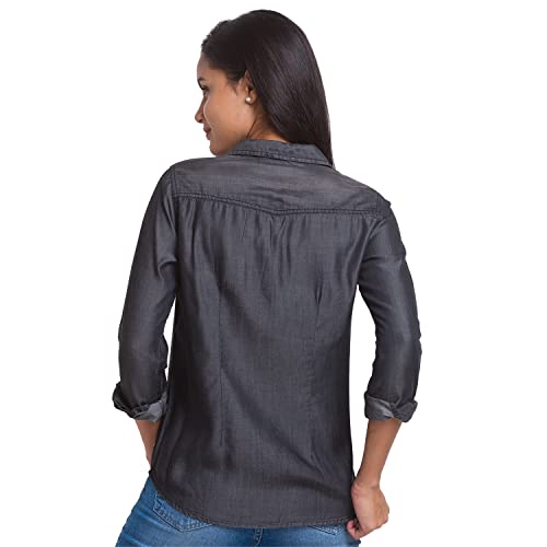 Image of Spykar Women Cotton Regular Fit Full Sleeves Shirt