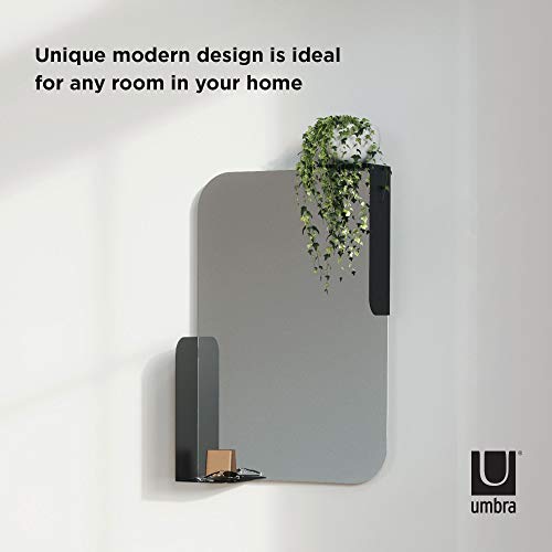 Umbra Alcove Wall Mirror For Entryways, Bathrooms, Living Rooms And More, 30 Inches X 20 Inches, Black #TOP2