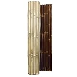 DE-COmmerce Sichtschutz aus Bambus BARU Halbschalenzaun Gartenzaun Windschutz Zaun Bambusmatte NIGRA (HxB) 100 cm x 180 cm