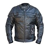 Australian Bikers Gear - Herren Lederjacke - bekümmert Sturgis Sports - CE-Protektoren - 2XL