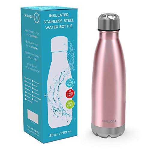 Image of CHILLOUT LIFE 25oz Insulated Stainless Steel Water Bottle, Leak Proof