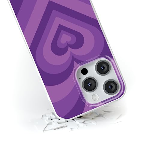 BABACO Hearts 007 Phone Case Optimally Adapted for iPhone 14 PRO MAX Purple