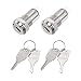 uxcell 2Pcs 12mm 2 Positions Key Locking Push Button Switch with Keys NO-OFF