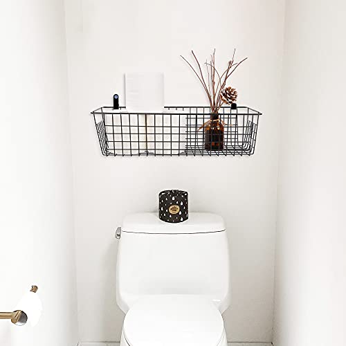 Hxsemayig 3Pcs [Extra Large] Hanging Wire Baskets, Wall Mount Storage Basket, Rustic Toilet Paper Holder For Storage & Organization #TOP4