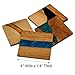 Wood Coaster 4-Pack Set for Drinks | Handmade Oak Wood Coasters with 4-Color Epoxy Resin River | Rustic & Water-Resistant, Premium Gift Set Easy Cleaning