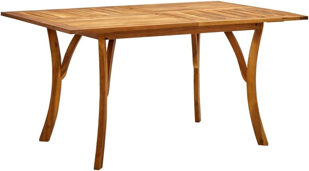 Patio TableOutdoor Dining Table,Outdoor Coffee Table, Vintage Rustic Patio Table,Garden Table, Bistro Table,Balcony Table,for Patio,Deck,Lawn,Garden, 59.1"x35.4"x29.5" Solid Acacia Wood