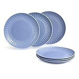 Kunstwerk auf dem Esstisch: Das edle und elegante blau verleiht SUNTING Geschirrset einen modischen ästhetischen Stil, die exquisite Diamantenmuster Reliefdekoration zeigen die perfekte Verschmelzung von modernen Design und klassischer Kunst, macht Jedes Stück geschirrset teller wird zu einem einzigartigen Kunstwerk.