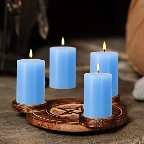 Hosvot 2X3 Blue Pillar Candles, Set Of 12, Holiday Candles, Pillar Candles Bulk, Blue Candles, Ideal For Christmas, Wedding, Home Décor #TOP5