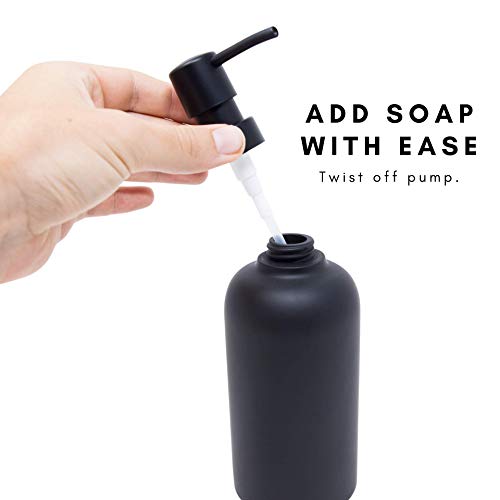Yew Design Matte Black Soap Dispenser For Bathroom Hand Soap Dispenser, 15Oz #TOP2