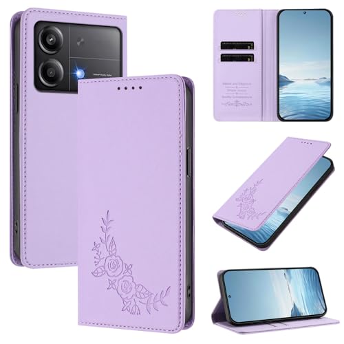 �X�}�z�P�[�X �Ή��@�� for Xiaomi Poco X6 Neo 5G,�Ή��@�� for Redmi Note 13R Pro 5G �yRFID�u���b�N�z�y�J�[�h�z���_�[�t�����z �}�O�l�b�g�J�� �X�^���h�@�\�t���z�X�}�z�P�[�X Purple