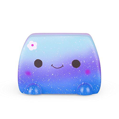 Squishies Kawaii Japanese Tofu, VLAMPO Slow Rising Scented Fragrant Squishy Toys Super Soft Adorable Stress Relief Squeeze Toys Charms Gifts Cartoon Decoration Toys for Kids&Adults(Galaxy)