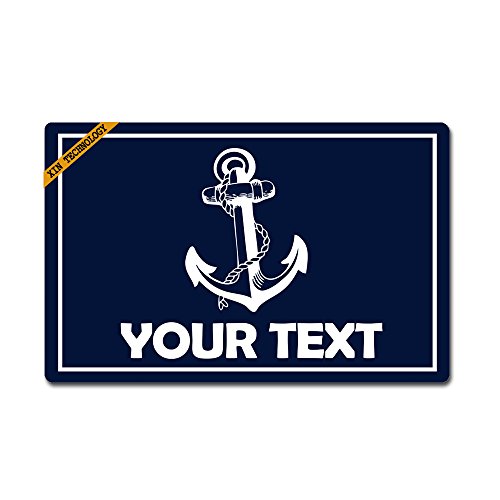 Artsbaba Doormat Personalized Your Text Door Mat Anchor Doormats Monogram Non-Slip Doormat Non-Woven Fabric Floor Mat Indoor Entrance Rug Decor Mat 23.6" X 15.7" #TOP1
