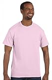 Hanes Mens Tagless 100% Cotton T-Shirt, Large, Pale Pink