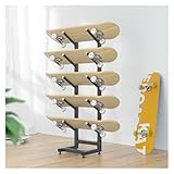 BXKCFYBSQ 5/7-Layer Skateboard Rack Floor Stand,Heavy Duty Sports Equipment Shelf,Surfboard Display Rack with Adjustable Feet,100kg Load Capacity(110x30x30cm)