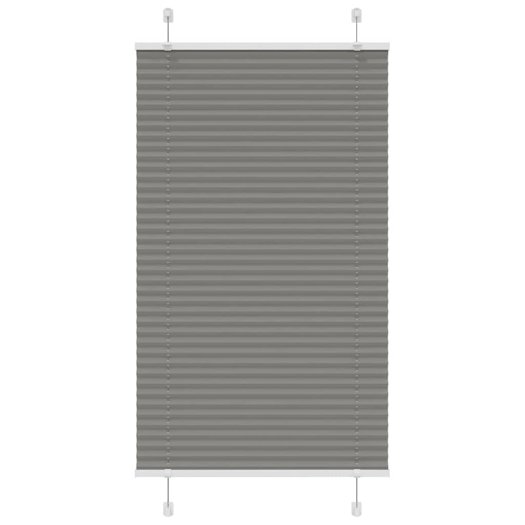 vidaXL Pleated Blind Anthracite 80x100 cm Fabric Width 79.4 cm Polyester, pleated window shade, pleated shade, concertina blind, plisse blind