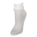 Girls White Lace Socks with Crosses Size 7-8.5