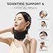 Neck Support Brace for Pain Relief, Adjustable Cervical Collar Neck Traction Device, Soft Neck Protectors Wraps for Women Men Keep Vertebrae Stable and Aligned, Cervical Spine Pressure Relief (Black)