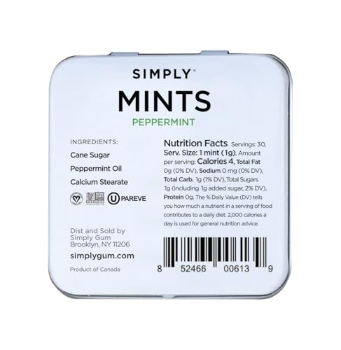 Simply Gum B06Y193KGB Simply Mints | Peppermint Breath Mints thumb #2