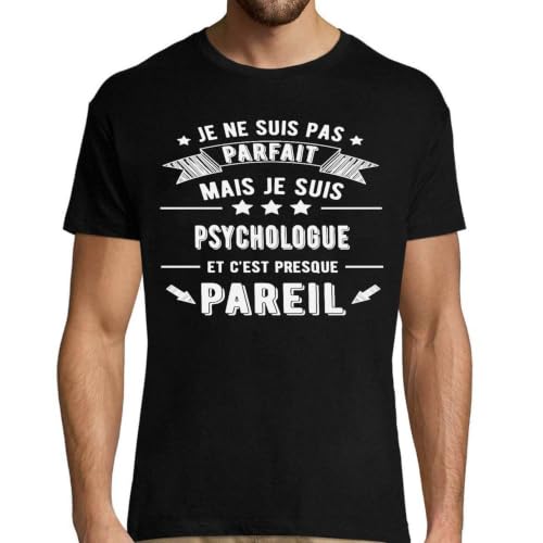 T-Shirt Homme Psychologue imprimé en France en coton confortable
