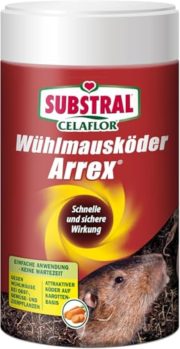 Celaflor Wühlmausköder Arrex 250g wirkt gegen Wühlmäuse attraktiver Köder für den Einsatz im Garten