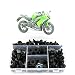 Xitomer Full Sets Fairing Bolts Kits, forKAWASAKI Ninja 650 ER-6F 2012 2013 2014 2015 2016, Mounting Kits Washers/Nuts/Fastenings/Clips/Grommets (Matte Black)