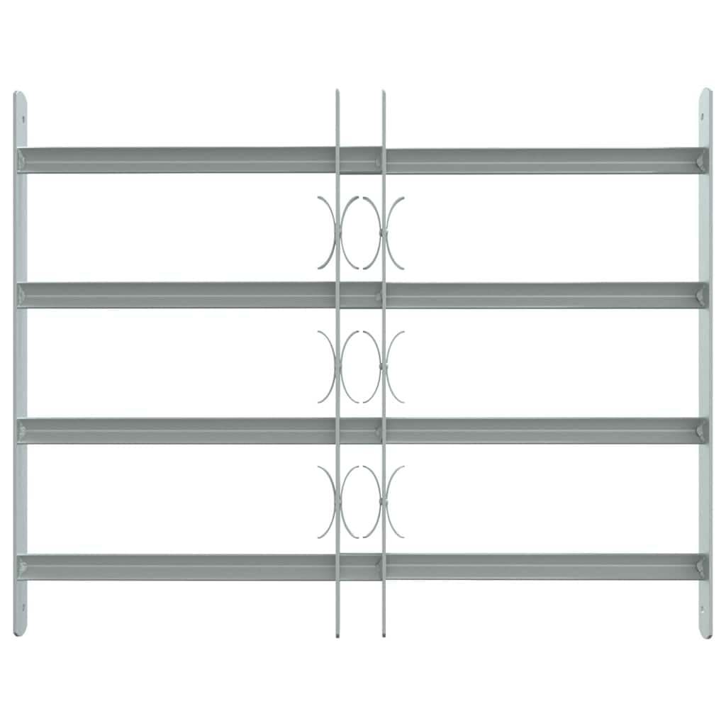 Rejilla de ventana ajustable con 4 barras transversales para protección antirrobo, rejilla de seguridad ajustable de 500-650 mm de ancho para montaje horizontal