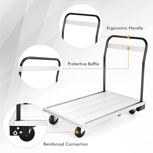 Carretilla Plegable Plataforma Reforzada con 4 Ruedas miniatura 5