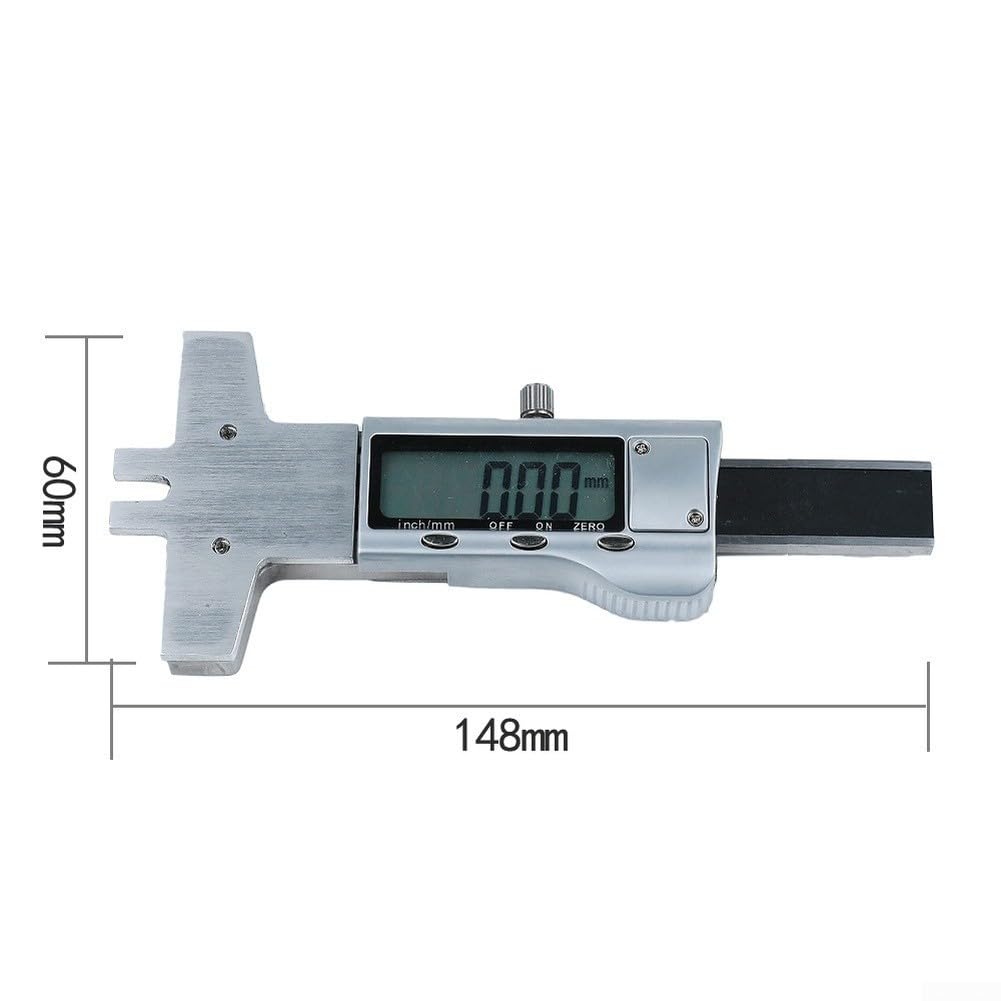 Righello digitale per chitarra per strumenti elettrici classici, strumento in metallo preciso con azzeramento, 14,8 cm