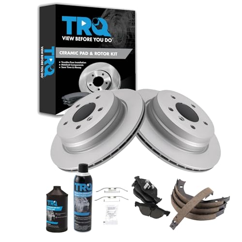 Image of TRQ Rear Brake Pad & Rotor Kit Compatible with 2007-2015 BMW 328i 328i xDrive 328xi X1