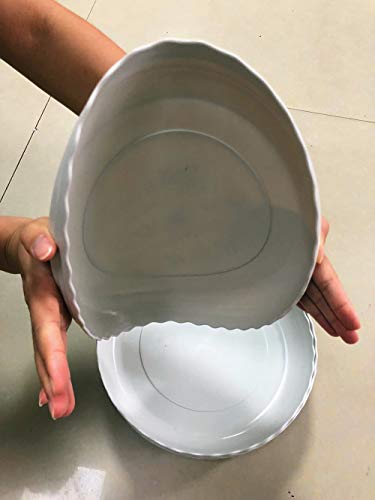 Dodxiaobeul 12 Inch Light Grey Plant Saucers 5 Pack,Saucers For Potted Plants,Flower Pot Drip Trays For Indoor & Outdoor Ceramic Or Plastic Flower Pot Drip Trays For Large To Small Pots #TOP1