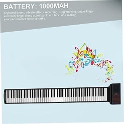 Toyvian 88 Rouleau De Piano Clavier Pliant Piano Pour Enfants Pianos Pour Enfants Clavier Électronique Piano Pliant Portatif Piano Pour Les Enfants Piano Enfant Black Gel De Silice - Les Beatles, Paul McCartney, John Lennon, RIngo Starr, George Harrison Toyvian 88 Rouleau De Piano Clavier Pliant Piano Pour Enfants Pianos Pour Enfants Clavier Électronique Piano Pliant Portatif Piano Pour Les Enfants Piano Enfant Black Gel De Silice – Image 3