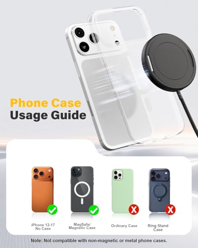 WayLite Magnetic up to 25W Wireless Charger w/ Kickstand & 6.6' USB-C Cable - image 7