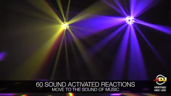 【VERTIGO HEX LED】 ADJ American DJ Vertigo HEX LED Moonflower LED Effect Light