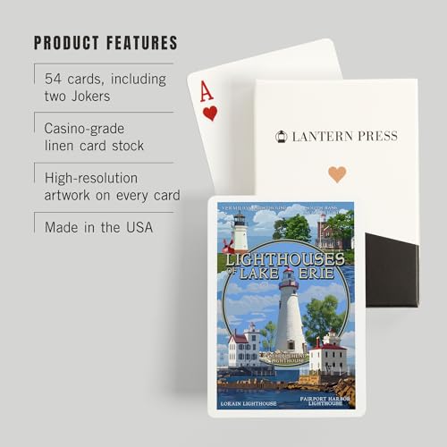Naipes Ohio, El Faro del Lago Erie, 52 Cartas Poker miniatura 3