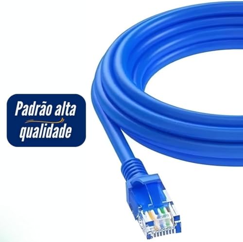 Cabo de Rede CAT5e Montado Alta Velocidade, Conexão Estável e Performance Superior para Jogos Online