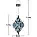 Hapjoy Hanging Solar Lights Outdoor Garden Decor Solar Lantern Waterproof Plastic Moroccan Outdoor Decorations for Patio Pathway Yard Backyard Garden Decorative (1, Black)