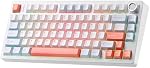 VGN N75 Mechanical Keyboard, Tri-Mode Wireless, Orange | Gasket Hot Swappable, Linear Switches, Creamy Thocky Sound, RGB Backlit, Gaming Keyboard with Knob