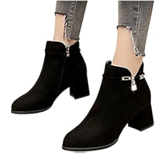 Amazon.com: Hbeylia Dress Boots for Women Fashion Suede