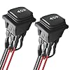AWINLI Instantaneous Polarity Waterproof Switch DC16V 20A 6Pin 3 Position On Off On AC 110V-220V Motor Control Black Rod Toggle Vibration for Linear Actuators,Cranes