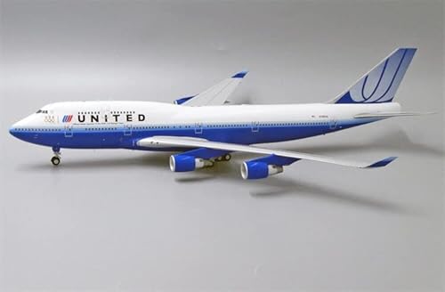 for JC Wings for United Airlines B747-400 U.S. N199UA with Stand Limited Edition 1/200 DIECAST Aircraft Pre-Built Model