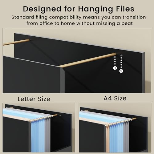 Image of ModernMate Office Storage Cabinet with 3 Drawers, Filing Cabinet for Office
