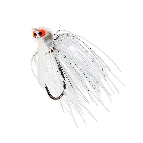 Z-man CEFL38-06 Crosseyez Flipping Jig, Size 4/0 hook, 3/8 oz, White Lightning, Package of 1
