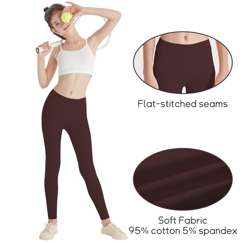 QBK Girls'Cotton Leggings 2T 3T 4T 5T to 12 Years - Ultra Soft & Comfortable Footless Tights for Toddler to Kids3