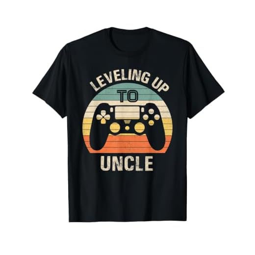 Leveling up to uncle 2021 funny video gamer vintage men T-Shirt