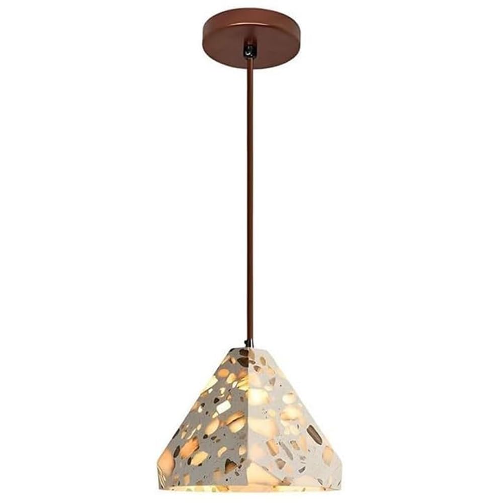 Lustre en marbre moderne et suspension terrazzo pour salon et entrée