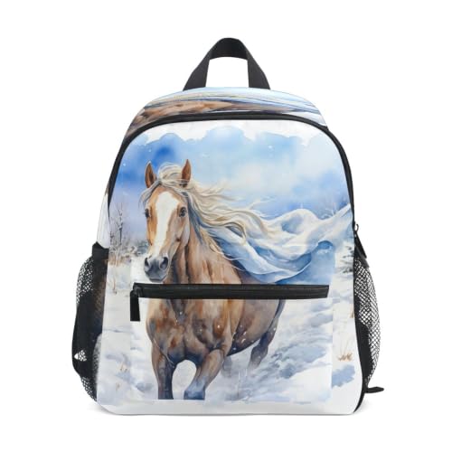 Cartable école maternelle cheval de course pour garçons et filles de 3 à 8 ans