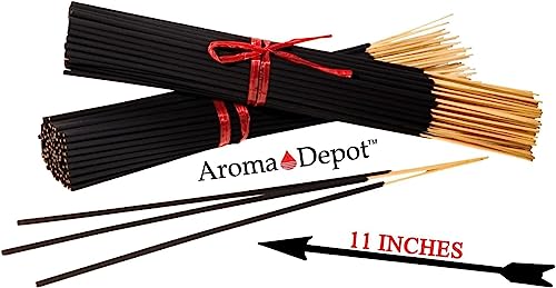 Aroma Depot Apple Fantasy Most Exotic Incense Sticks. Approx. 85 To 100 Sticks Per Bundle, Length - 10.5 Inches, Each Natural Stick Burns For 45 Mins To 1 Hour Each. Long Lasting. Guarantee 100% Pure #TOP1